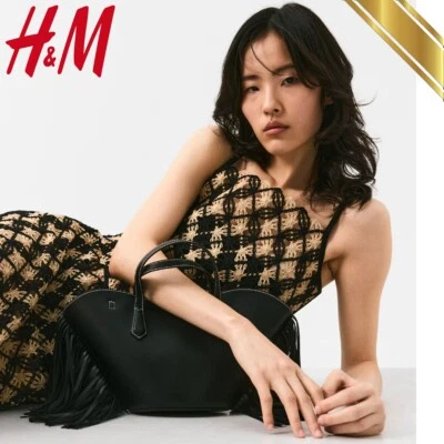 H&M 2025 Fringed Crossbody Bag Hand Bag Black Women - HM Original - Image 1 of 4