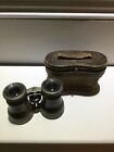 Antique binoculars with case