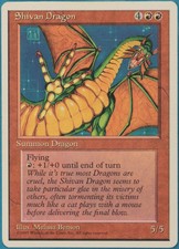 Shivan Dragon 4th Edition PLD Red Rare MAGIC MTG CARD (ID# 213736) ABUGames