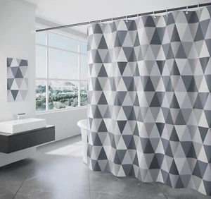 Shower Curtains for Bathroom Polyester Fabric Bathroom Curtain Weights Bottom... - Picture 1 of 5