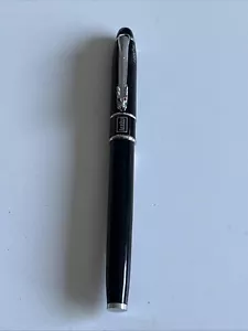 Fountain Pen Lanbo 508 High Gloss Black Chrome Colour Dragon Clasp Unused - Picture 1 of 22