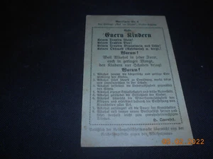 orig. Merkblatt ca. 20er Jahre "Kinder kein Alkohol" Berlin - Picture 1 of 2