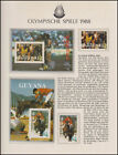 Olympische Spiele 1988 Seoul - Guyana vier Blöcke + Satz, postfrisch **