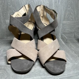 Clarks Ysabelle Jules Taupe Wedge sandal womens Size 10 - Picture 1 of 8
