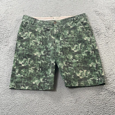 Pantalones Cortos Abercrombie Fitch Para Hombre 34 Chino Floral Camuflaje Verde 10" Foto 1 de 4