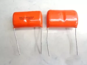 Zehn 1000V 0,1 uF Orange Drop Style Kondensatoren - Bild 1 von 2