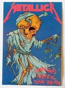 Metallica - Damaged Justice Tour - 88-89 Vintage 1990 Postal - Imagen 1 de 2