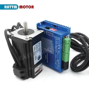 【EE. UU.】3N.m Nema24 88 mm circuito cerrado servo motor paso a paso kit CNC 5A + controlador híbrido - Imagen 1 de 7