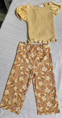 LITTLE LASS 2 Piece Pants Set SIZE 6X Yellow/Mustard - Image 1 of 2