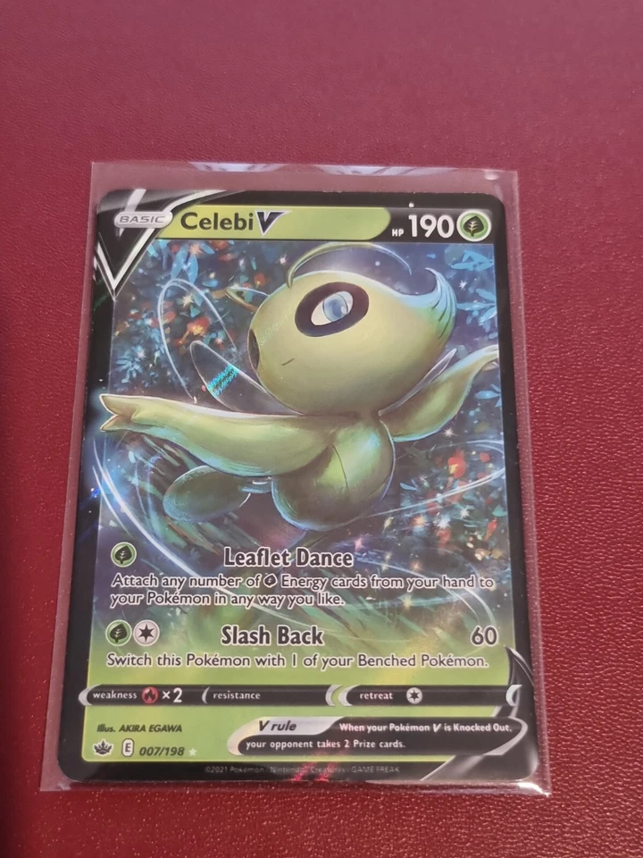 Pokemon Card Sword & Shield Chilling Reign Celebi V 007/198 Rare Holo - Image 1 of 1