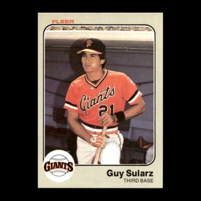 Guy Sularz 1983 Fleer Rookie San Francisco Giants #273 NM Vintage! - Image 1 of 2