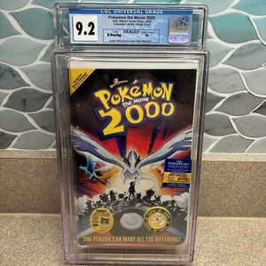Pokémon the Movie 2000 VHS Brand New Sealed With Coin & Pikachu Card CGC 9.2 A+ - Bild 1 von 13