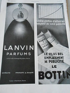 PUBLICITE 1931 Lanvin Parfums - Imagen 1 de 1