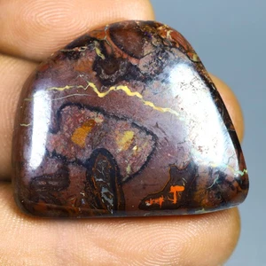53.80 ct RARE! Cabochon (31X26mm)Multi Color Australian Koroit Boulder Opal - Picture 1 of 2