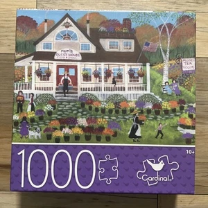 24X18 “Mums Guest House” 1000 Piece Cardinal Jigsaw Puzzle-Art by Cheryl Bartley - Picture 1 of 8