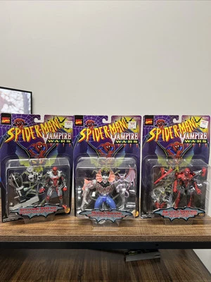 *JUEGO DE 3* FIGURAS DE ACCIÓN SPIDER-MAN VAMPIRE WARS TOYBIZ 1996 Foto 1 de 4