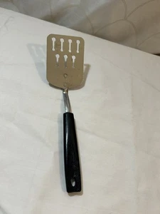 Vtg Ekco Key Hole Short Slotted Spatula 9.5” Utensil Black Nylon Handle - Picture 1 of 19