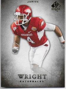 2012 SP Authentic ROOKIE SP JARIUS WRIGHT Arkansas Razorbacks Vikings Panthers - Picture 1 of 1