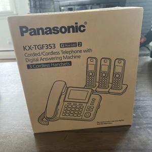 NUEVO Teléfono Panasonic KX-TGF353 Digital Cableado Inalámbrico Sistema de Contestador Identificador de Llamadas - Imagen 1 de 5