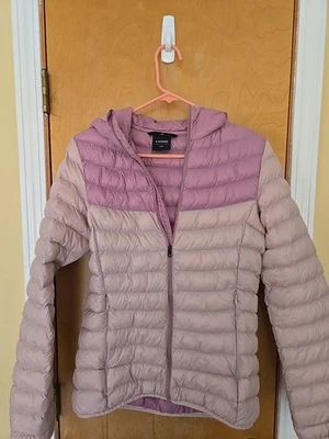 Everest 1987 Pink Puffer Jacket Zip Close Mid Weight Coat Down Size 38/ Medium - Image 1 of 4