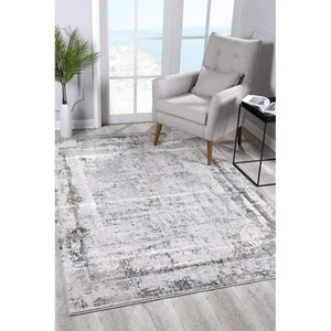 HomeRoots 4 x 6 ft. Gray & Ivory Abstract Distressed Area Rug - Picture 1 of 1