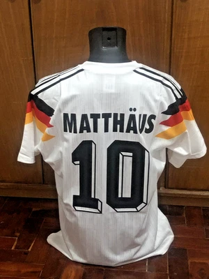 DFB Deutschland Trikot World Cup 1990 Größe XL #10 Matthäus Retro - Bild 1 von 4