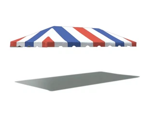 Replacement West Coast Frame Tent Top 10x20 Red White Blue Canopy Event Party - Picture 1 of 1
