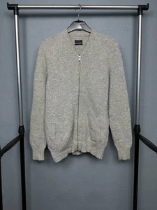 AllSaints Mens Lloyd Knitted Wool Knit Bomber Sweater Size M - Picture 1 of 6