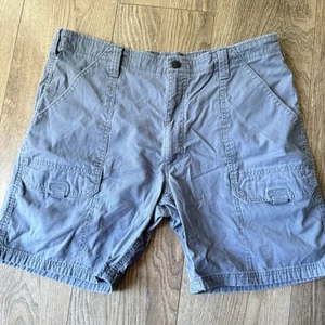 Wrangler Shorts Mens 36 Blue Cargo Canvas Cotton Outdoors - Picture 1 of 7