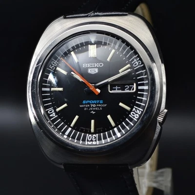 Винтажный 1969 SEIKO 5 Sports 7019-6000 внутренний ободок / OH, обслуживается - Изображение 1 из 4