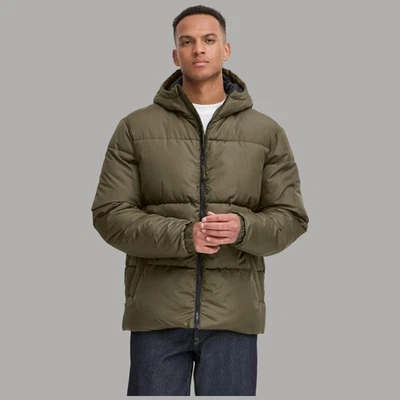 Giacca puffer invernale Blend piumino verde con cappuccio art. ELW 20718465 - Imagen 1 de 4