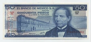 Mexiko 50 Pesos 5-6-1978 Pick 65.c UNC Stempelglanz Banknote Serie EX - Bild 1 von 2