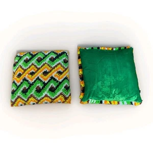 Lot 2 Vintage Retro 1970’s Geometric Latch Hook Groovy Throw Kissen Samt Hippie - Bild 1 von 13