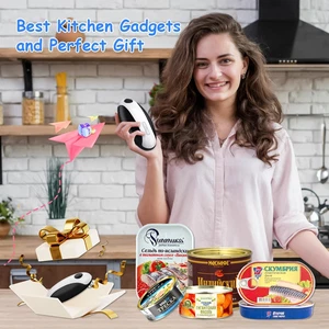 Apriscatole Elettrico Adatto a Tutte le Misure One Touch USB Ricaricabile per Cucina e - Foto 1 di 8