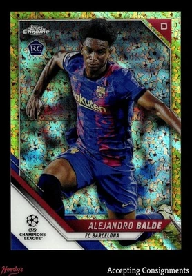 2021-22 Topps Chrome UEFA Gold Mini Diamond Refractor #38 Alejandro Balde RC /50 - Image 1 of 2