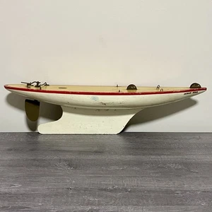Vintage Ocean Star Yacht Pond Boat Base With Working Metal Rudder No Sail Rare - Picture 1 of 22