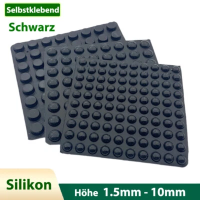 Selbstklebend Silikon Füße Schutzpuffer Anschlagpuffer Rutschstopper Schwarz - Bild 1 von 4