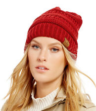 CC C.C Classic Beanie Knit Hat Slouchy Oversized Thick Cap Unisex RED New!