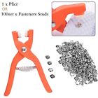 Durable Snap Fasteners Set 100pc Metal Prong Rings for Crafts Clothing