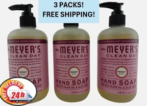 3x Pack Mrs Meyer's Clean Day PEONY Duft Handseife mit Olivenöl & Aloe 12,5oz - Bild 1 von 4