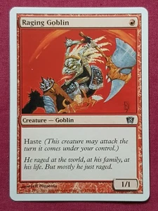Magic The Gathering 8TH EDITION RAGING GOBLIN red card MTG - Picture 1 of 2