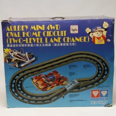 Audley 1996 Mini 4WD Oval Home Circuit Two-Level Lance Change 45303 with Box - Immagine 1 di 4