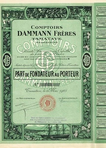AFRIKA MADAGASKAR DAMMANN BROTHERS COFFEE COMPANY Aktienzertifikat/Anleihe - Bild 1 von 1