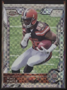 2015 Topps Chrome Xfractor VINCE MAYLE #168 CLEVELAND BROWNS 🏈 - Picture 1 of 1