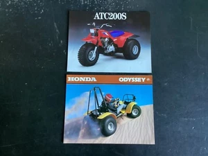 (2) VINTAGE HONDA ATV DEALER BROCHURES W/SPECS 1979 ODYSSEY FL250 / 1986 ATC200S - Bild 1 von 6