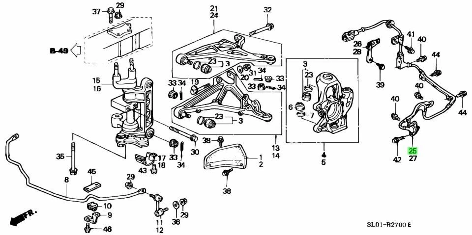 Sensor de velocidad ABS delantero derecho genuino Honda Acura 91-05 NSX NA1 NA2 57450-SL0-030 Foto 1 de 1