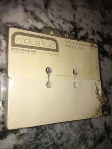 Radius Two Smith Metal Arts Mid Century Rolodex cards