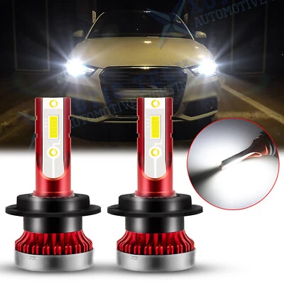 2x Xenon White H7 6000K LED Headlight High Beam Bulbs for Audi A3 A4 A5 A6 Q5 Q7 - Image 1 of 4