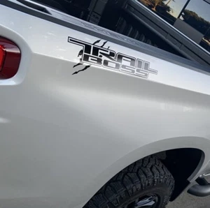 OEM Chevrolet Trail Boss Scar Mark Bedside Decals 2PC Set New Fits Silverado - Picture 1 of 4