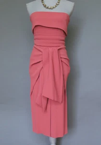 **Max Mara Pink Blush Rose Bodycon Midi Dress Size S Size 2 MSRP $995 - Picture 1 of 12